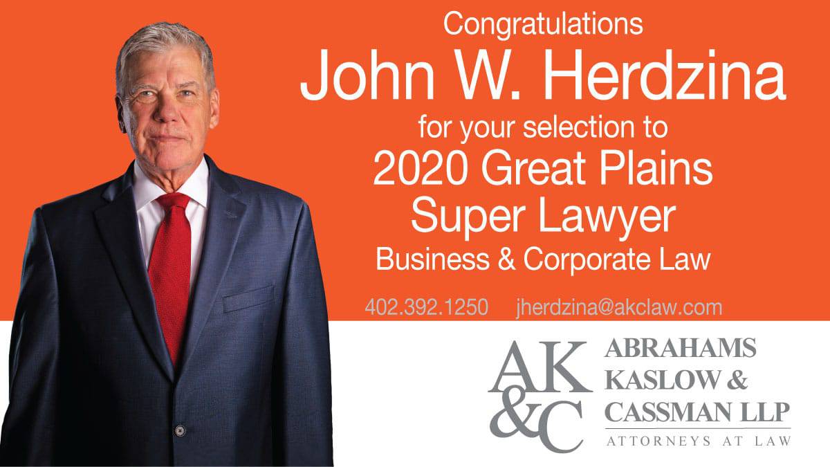 John Herdzina named to Great Plains Super Lawyer List, John Herdzina named to Great Plains Super Lawyer List, Abrahams Kaslow &amp; Cassman LLP | Attorneys at Law